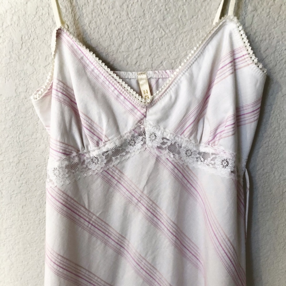 Pink lace tank top